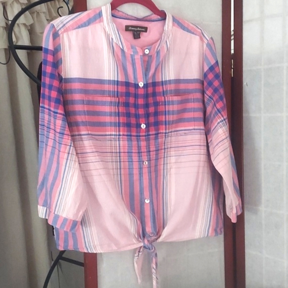 Tommy Bahama Multicolor Plaid Button Down Shirt